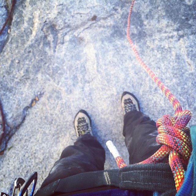 Day 1: About this exact time last year, Tommy and I stood nervously at the base of Dawn Wall. I snapped this pic right before starting the first pitch. Despite only being a few hundred feet off the ground at that point, we may as well have been in another world. It was game on! @adidasoutdoor @blackdiamond @sterlingrope